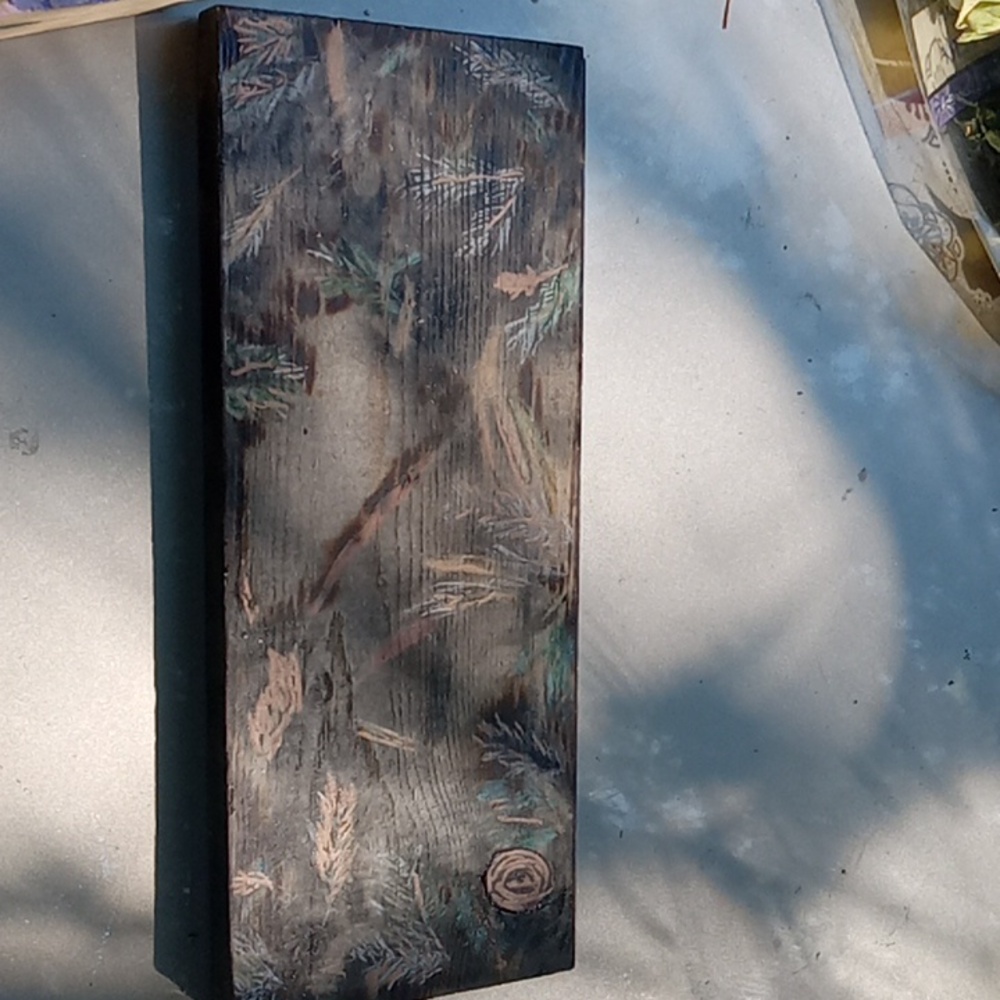 Homemade art shelving